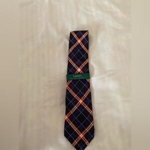 Lauren Ralph Lauren Men's Plaid Tie - Blue and Red